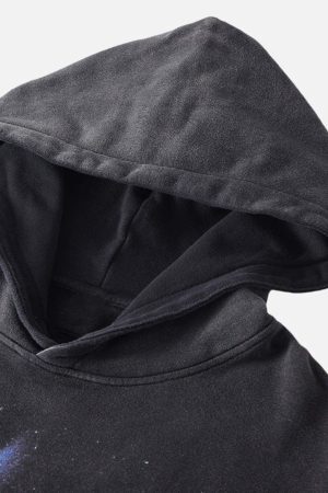 Concert Outfit Dark Style Hooded Loose Sweatshirt