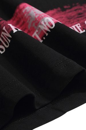 Concert Outfit Dark Sunset Ocean Print Street Rap T-Shirt