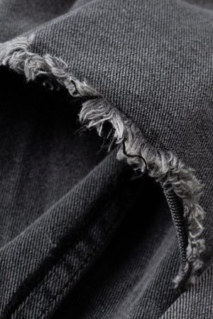 Concert Outfit Deconstruct Fringe Big Pocket Jeans