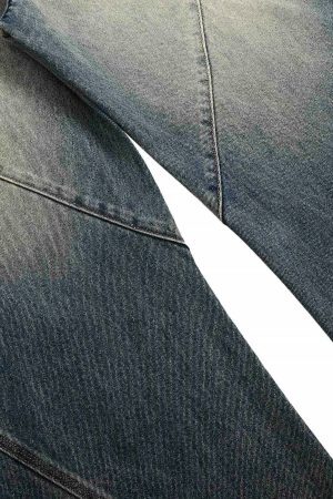 Concert Outfit Deconstructed Ankle Loop Straight Jeans