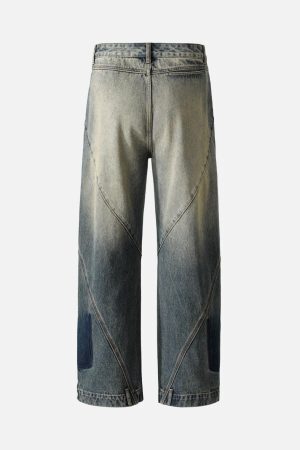 Concert Outfit Deconstructed Ankle Loop Straight Jeans