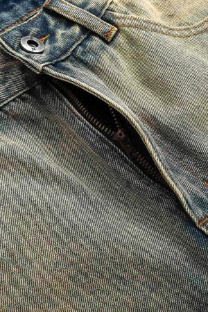 Concert Outfit Deconstructed Ankle Loop Straight Jeans