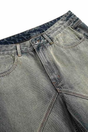 Concert Outfit Deconstructed Ankle Loop Straight Jeans