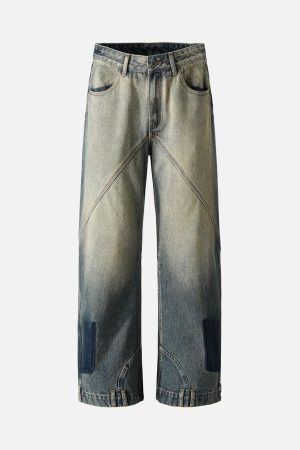 Concert Outfit Deconstructed Ankle Loop Straight Jeans