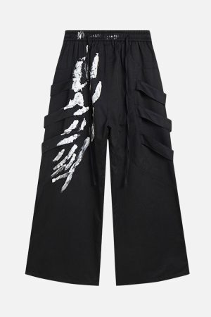 Concert Outfit Deconstructed Brushed Silver Ribbon Drawstring Pant