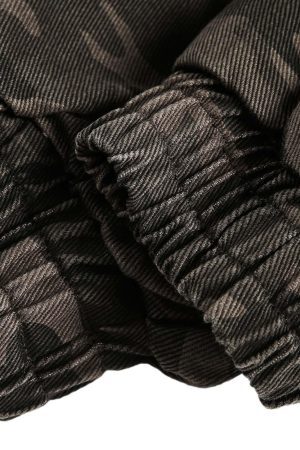 Concert Outfit Deconstructed Camouflage Workwear Cardigan Hooded Jacket