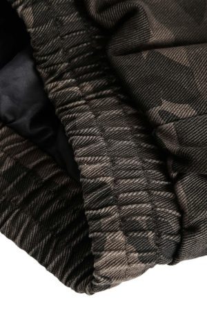 Concert Outfit Deconstructed Camouflage Workwear Cardigan Hooded Jacket