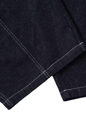 Concert Outfit Deconstructed Contrast Stitching Barrel Jeans