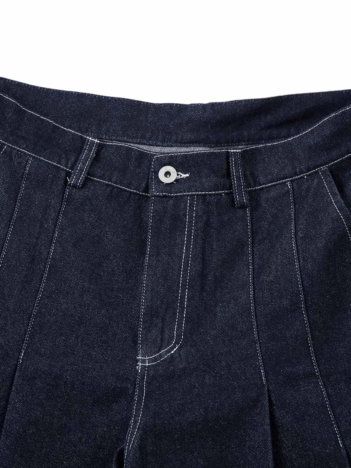 Concert Outfit Deconstructed Contrast Stitching Pleated Baggy Barrel Jeans Concert Outfit Deconstructed Contrast Stitching Pleated Baggy Barrel Jeans