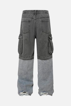 Concert Outfit Deconstructed Detachable Split Cargo Jeans