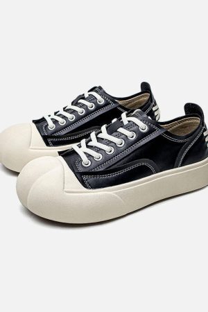 Concert Outfit Deconstructed Distressed PU Leather Casual Shoes