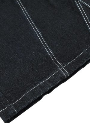 Concert Outfit Deconstructed Multi-Pocket Cargo Straight Jeans