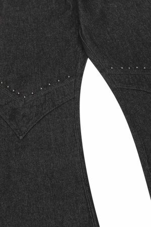 Concert Outfit Deconstructed Rivet Scimitar Jeans