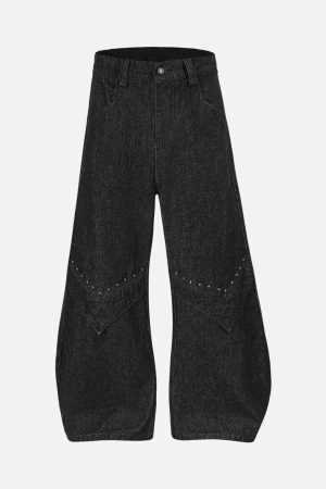 Concert Outfit Deconstructed Rivet Scimitar Jeans