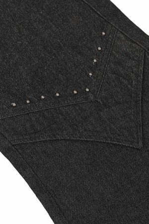 Concert Outfit Deconstructed Rivet Scimitar Jeans