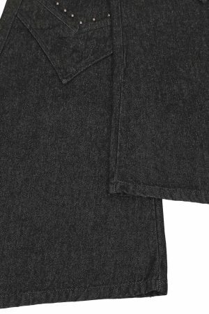 Concert Outfit Deconstructed Rivet Scimitar Jeans