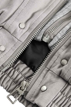 Concert Outfit Deconstructed Split Faux Two-Piece Hooded Jacket