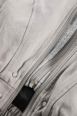 Concert Outfit Deconstructed Split Faux Two-Piece Hooded Jacket