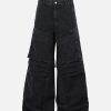 Concert Outfit Deconstructed Split Pleated Pocket Cargo Jeans
