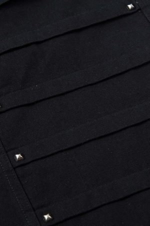 Concert Outfit Deconstructed Split Rivet Cargo Jeans