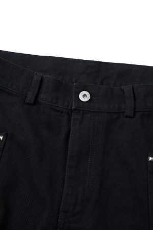 Concert Outfit Deconstructed Split Rivet Cargo Jeans