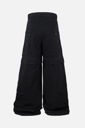 Concert Outfit Deconstructed Split Rivet Cargo Jeans