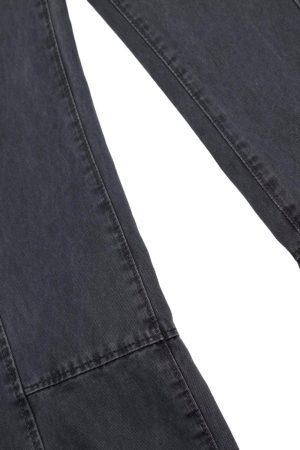 Concert Outfit Deconstructed Split Straight Leg Jeans