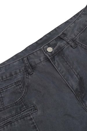 Concert Outfit Deconstructed Split Straight Leg Jeans