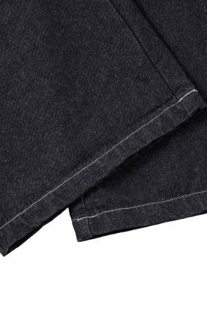 Concert Outfit Deconstructed Split Topstitched Pleated Pocket Jeans