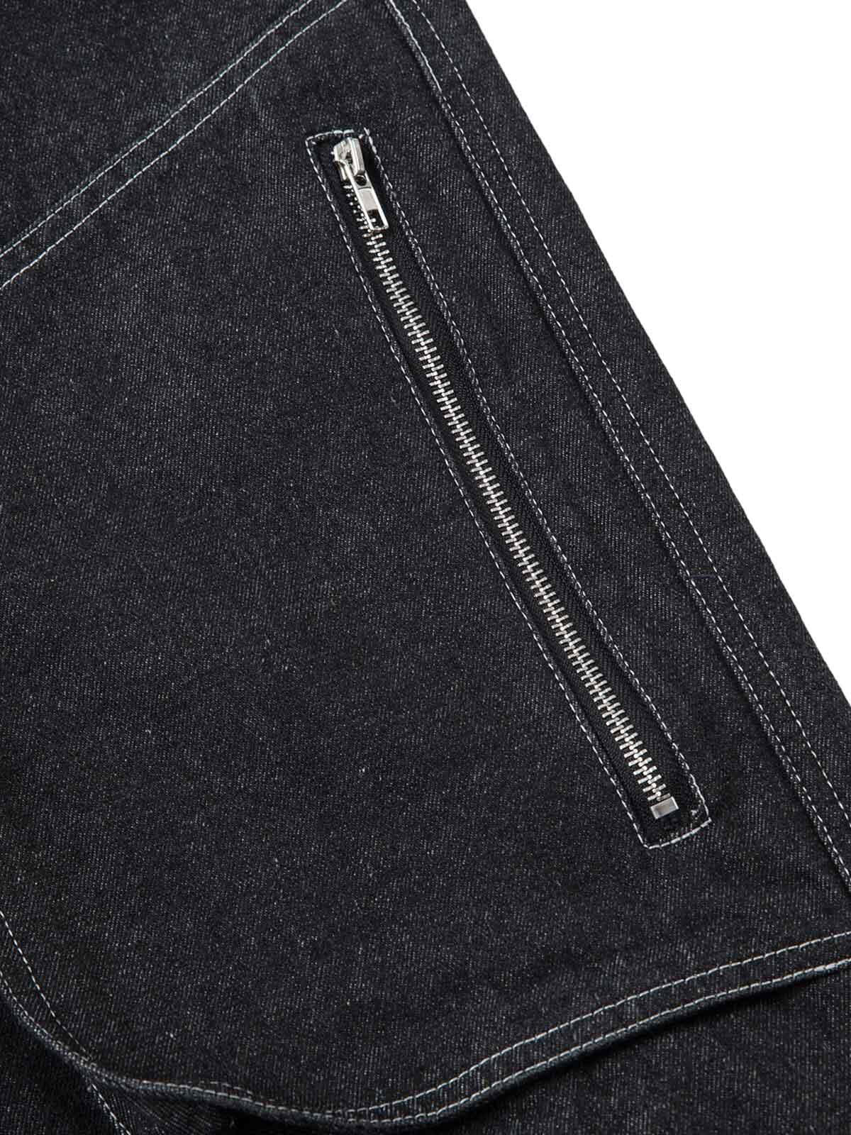 Concert Outfit Deconstructed Split Topstitched Pleated Pocket Jeans Concert Outfit Deconstructed Split Topstitched Pleated Pocket Jeans