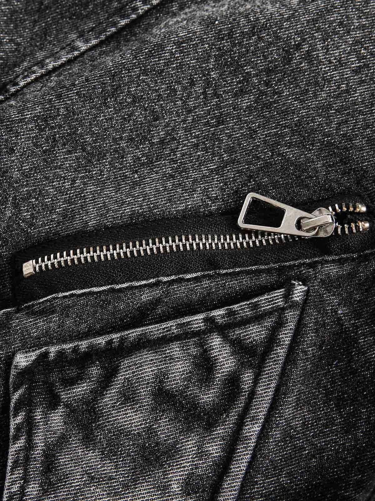 Concert Outfit Deconstructed Stand Collar Denim Jacket Concert Outfit Deconstructed Stand Collar Denim Jacket