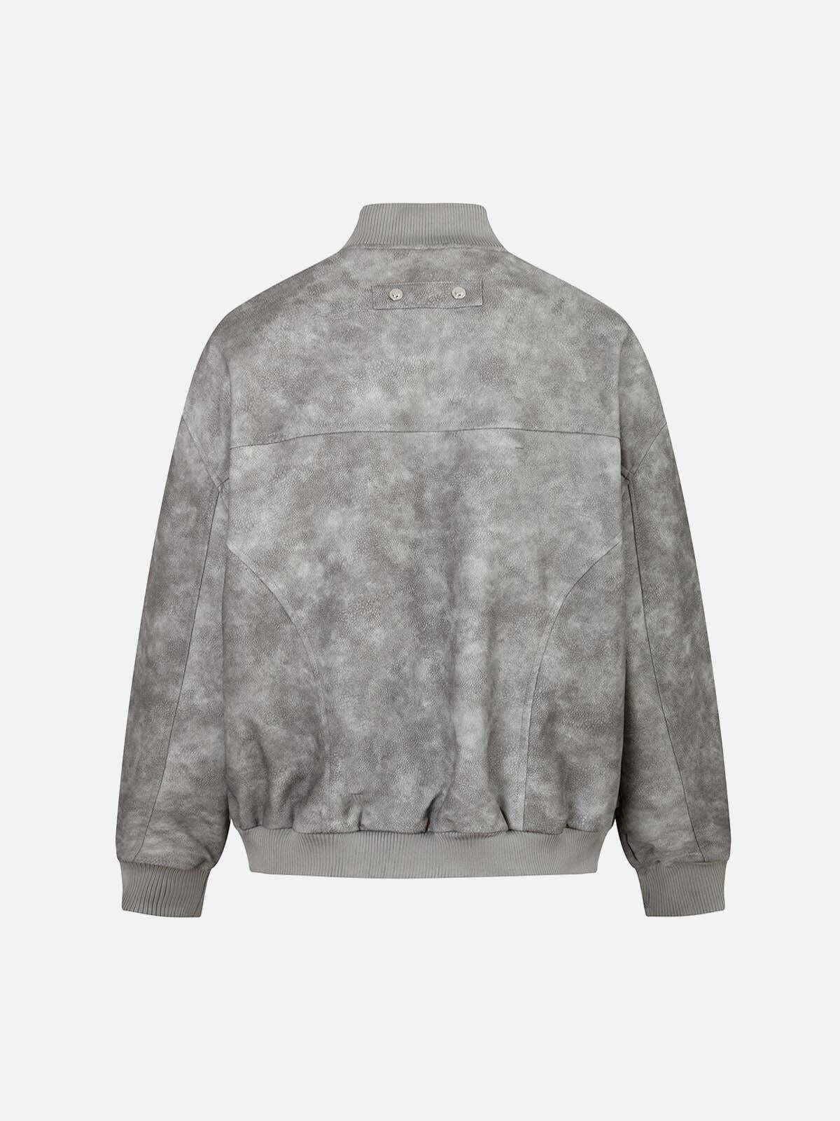 Concert Outfit Deconstructed Zip Up Leather Bomber Jacket Concert Outfit Deconstructed Zip Up Leather Bomber Jacket