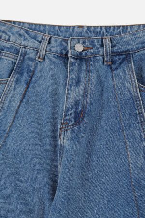 Concert Outfit Deconstruction Design Loose Jeans