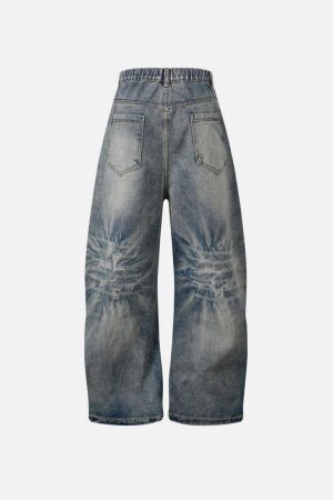 Concert Outfit Deconstruction Patchwork Washed Loose Jeans