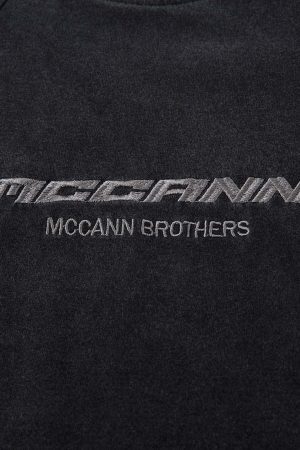 Concert Outfit Deconstruction Split Embroidered T-Shirt