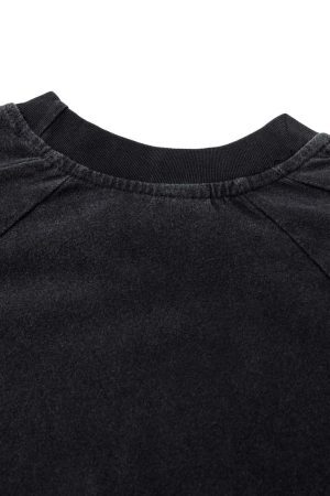 Concert Outfit Deconstruction Split Embroidered T-Shirt