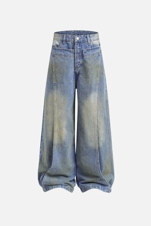 Concert Outfit Deconstructive Patchwork Jeans