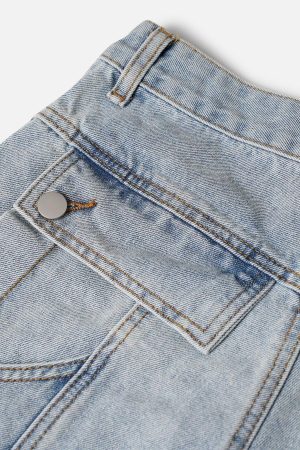 Concert Outfit Deconstructive Patchwork Jorts