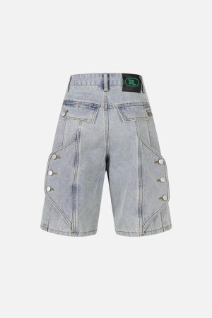 Concert Outfit Deconstructive Patchwork Jorts