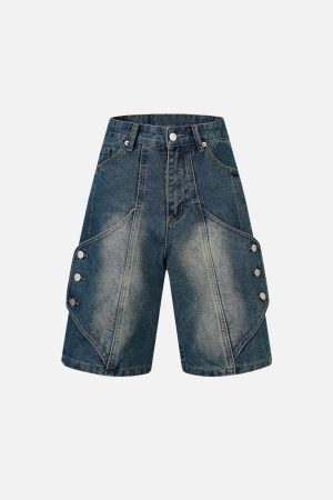 Concert Outfit Deconstructive Patchwork Jorts
