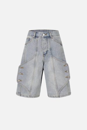 Concert Outfit Deconstructive Patchwork Jorts