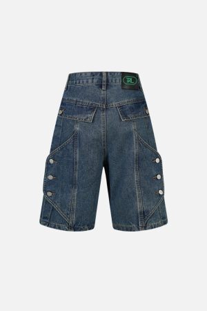 Concert Outfit Deconstructive Patchwork Jorts