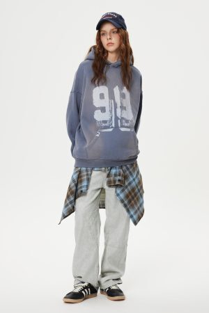 Concert Outfit Deconstructive Patchwork Washed Jeans