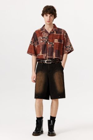 Concert Outfit Deconstructive Washed Jorts