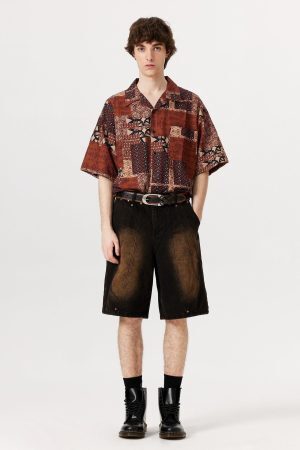 Concert Outfit Deconstructive Washed Jorts