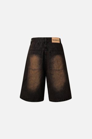 Concert Outfit Deconstructive Washed Jorts