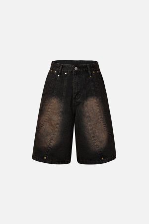 Concert Outfit Deconstructive Washed Jorts