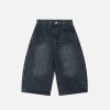 Concert Outfit Deconstructive Washed Longline Jorts