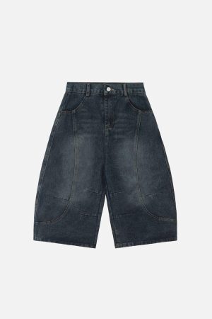 Concert Outfit Deconstructive Washed Longline Jorts