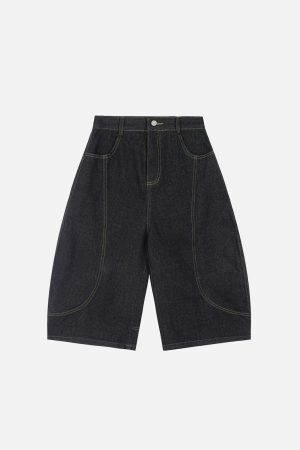 Concert Outfit Deconstructive Washed Longline Jorts